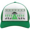 imageTstars TeeStars  Alien Reindeer Abduction Ugly Christmas Trucker Hat Mesh CapGreenWhite