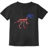 imageTstars Trex Dinosaur American Flag Boys 4th of July Shirt Toddler Kids Patriotic Shirts3T Black