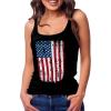 imageTstars USA American Flag Womens Tank Top  4th of July Patriotic Memorial Day Racerback ShirtBlack