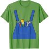 imageVideo game plumber builder easy costume printed jumpsuit top TShirtGrass Green