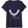 imageWomens Halloween SailorEasy Costume VNeck TShirtNavy Blue