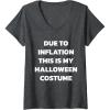 imageWomens Halloween costume Last minute lazy easy costume VNeck TShirtDark Heather Grey