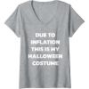 imageWomens Halloween costume Last minute lazy easy costume VNeck TShirtHeather Grey