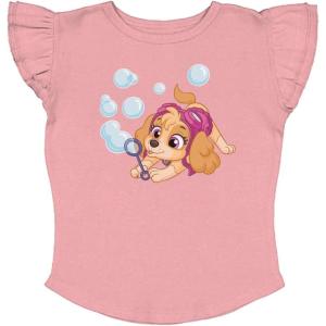 imageMighty Pup Skye Birthday Girl Shirt  Paw Patrol 3rd 4th Birthday Gift for Toddler Girls  Ruffle Sleeve TShirtBubbles Ruffle  Mauvelous