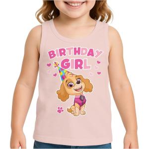 imageSkye Birthday Girl Tank Top  2nd 3rd 4th 5th Birthday Gift for Toddler Paw Patrol Fans  Summer Sleeveless ShirtLight Pink