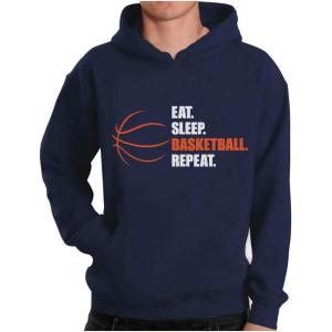 imageTstars Basketball Hoodie for Men Gifts for Coaches Fans Players Eat Sleep Ball Repeat Mens Sweatshirt HoodiesBlue