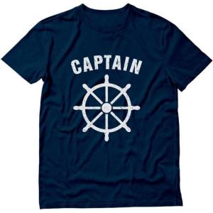 imageTstars Captain Shirt Dad Outfit TShirt for Dad Captain of The FamilyNavy