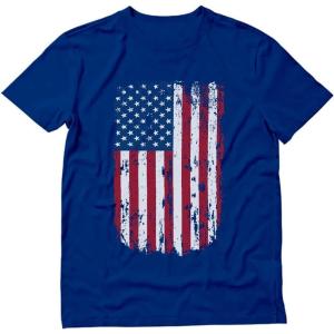 imageTstars Distressed American Flag Shirt for Men  Patriotic USA Merica Tee  4th of July ampamp Memorial Day Gift IdeaDistressed Flag  Blue