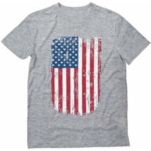 imageTstars Distressed American Flag Shirt for Men  Patriotic USA Merica Tee  4th of July ampamp Memorial Day Gift IdeaDistressed Flag  Gray