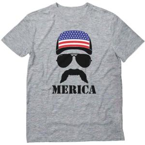 imageTstars Distressed American Flag Shirt for Men  Patriotic USA Merica Tee  4th of July ampamp Memorial Day Gift IdeaMerica  Gray