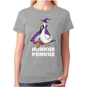 imageTstars Honkus Ponkus Goose Shirt Funny Halloween Costume Witch Hat Women TShirtGray