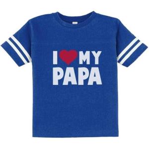 imageTstars I Love Heart My Papa Childrens Toddler Jersey TShirtBlue
