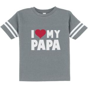 imageTstars I Love Heart My Papa Childrens Toddler Jersey TShirtGray