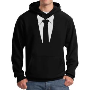 imageTstars Printed Suit ampamp Tie Tuxedo HoodieBlack