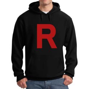 imageTstars Team Rocket Hoodie Mens Anime Costume Halloween Pullover Sweatshirt Hoodies for MenBlack