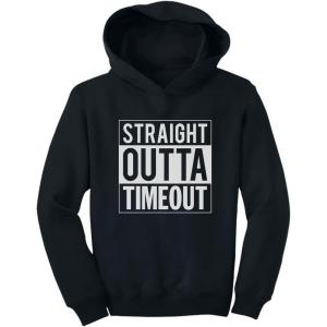imageTstars TeeStars  Straight Outta Timeout Funny Toddler HoodieBlack