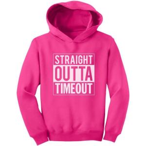 imageTstars TeeStars  Straight Outta Timeout Funny Toddler HoodiePink