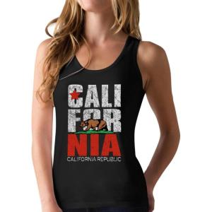 imageTstars Womens  California Republic Racerback Tank TopBlack