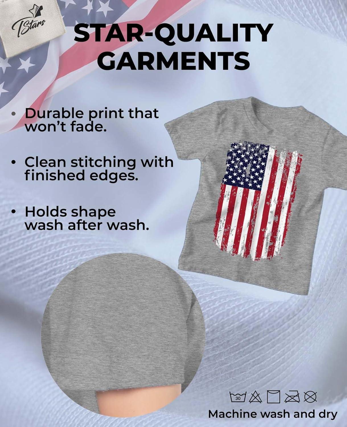 imageTstars American Flag Boys 4th of July Shirt  USA Patriotic Toddler Kids Tee for Memorial Day ampamp Independence DayDistressed  Navy