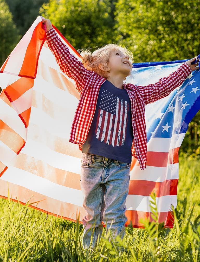 imageTstars American Flag Boys 4th of July Shirt  USA Patriotic Toddler Kids Tee for Memorial Day ampamp Independence DayDistressed  Navy