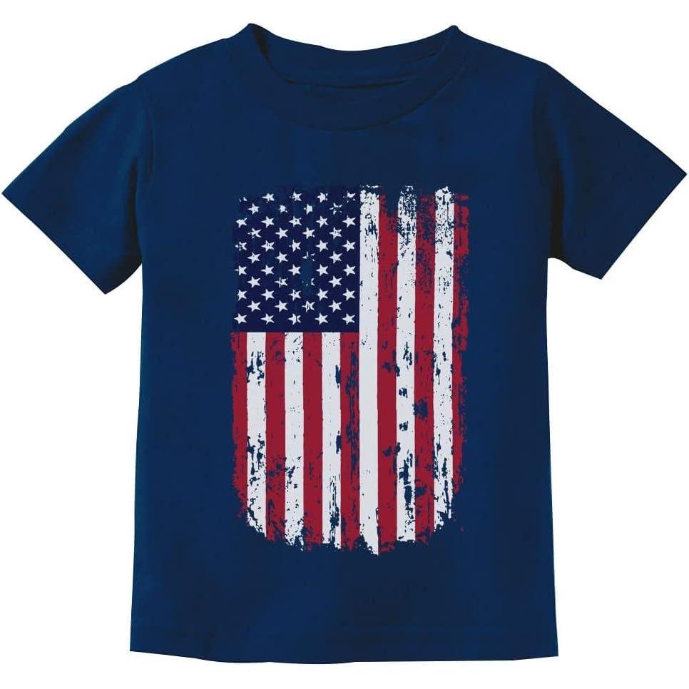 imageTstars American Flag Boys 4th of July Shirt  USA Patriotic Toddler Kids Tee for Memorial Day ampamp Independence DayDistressed  Navy