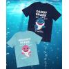 imageTstars Daddy and Mommy Shark Matching TShirt Set Funny Gift for Parents New Mom and Dad ShirtsMommy Aqua  Daddy Navy