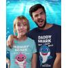 imageTstars Daddy and Mommy Shark Matching TShirt Set Funny Gift for Parents New Mom and Dad ShirtsMommy Aqua  Daddy Navy