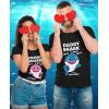 imageTstars Daddy and Mommy Shark Matching TShirt Set Funny Gift for Parents New Mom and Dad ShirtsMommy Black  Daddy Black