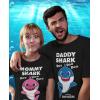 imageTstars Daddy and Mommy Shark Matching TShirt Set Funny Gift for Parents New Mom and Dad ShirtsMommy Black  Daddy Black