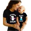 imageTstars Mama and Baby Saur Matching Outfit Set  Mom Shirt and Bodysuit Gift for Baby Shower or Mothers DayMom Black  Baby Black