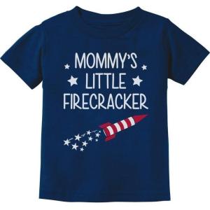 imageTstars Mommys Little Firecracker 4th of July Shirt for Kids  Toddler Girls ampamp Boys Patriotic American Flag TShirtMommy  Navy