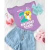 imageTstars 2nd 3rd 4th Birthday Baby Shark Shirt Two Three Four Year Old Toddler Girl Ruffle Sleeve Top2nd Birthday  Lavender