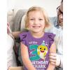 imageTstars 2nd 3rd 4th Birthday Baby Shark Shirt Two Three Four Year Old Toddler Girl Ruffle Sleeve Top3rd Birthday  Lavender