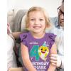 imageTstars 2nd 3rd 4th Birthday Baby Shark Shirt Two Three Four Year Old Toddler Girl Ruffle Sleeve Top4th Birthday  Lavender