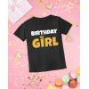imageTstars Birthday Girl Youth Gold Crown Tiara Youth Kids TShirtBlack