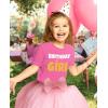 imageTstars Birthday Girl Youth Gold Crown Tiara Youth Kids TShirtPink