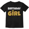 imageTstars Birthday Girl Youth Gold Crown Tiara Youth Kids TShirtBlack