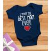 imageTstars I Have the Best Mom Ever Baby Bodysuit Newborn Outfit Gift for Baby Shower or First Mothers DayNavy