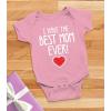 imageTstars I Have the Best Mom Ever Baby Bodysuit Newborn Outfit Gift for Baby Shower or First Mothers DayPink