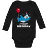imageTstars Birthday Boy or Girl Shark Top 1st 2nd Birthday Outfit Baby Long Sleeve BodysuitBlack