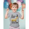 imageTstars Personalized 3rd Birthday Shirt Boy Im Digging Being 3 Toddler Kids TShirtGray