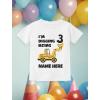 imageTstars Personalized 3rd Birthday Shirt Boy Im Digging Being 3 Toddler Kids TShirtWhite