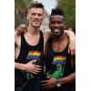 imageTstars Dino Trex Rainbow Flag Pride Tank Top Men  LGBTQ Gifts  Gay Equality Love Mens Sleeveless ShirtDino  Black