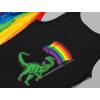 imageTstars Dino Trex Rainbow Flag Pride Tank Top Men  LGBTQ Gifts  Gay Equality Love Mens Sleeveless ShirtDino  Black