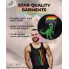 imageTstars Dino Trex Rainbow Flag Pride Tank Top Men  LGBTQ Gifts  Gay Equality Love Mens Sleeveless ShirtFlag  Black