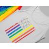 imageTstars Dino Trex Rainbow Flag Pride Tank Top Men  LGBTQ Gifts  Gay Equality Love Mens Sleeveless ShirtFlag  White