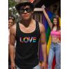 imageTstars Dino Trex Rainbow Flag Pride Tank Top Men  LGBTQ Gifts  Gay Equality Love Mens Sleeveless ShirtLove  Black
