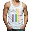 imageTstars Dino Trex Rainbow Flag Pride Tank Top Men  LGBTQ Gifts  Gay Equality Love Mens Sleeveless ShirtFlag  White