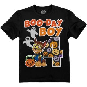 imageChase 4th Birthday Shirt for Boys  Toddler Paw Patrol Party Outfit  TShirt Gift for 4 Year OldHalloween 4th  Black