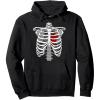 imageSkeleton Rib Cage Heart Xray Halloween Easy Costume Pullover HoodieBlack